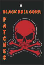 PATCH - RED SKULL & CROSSBONES Embroidered Patch