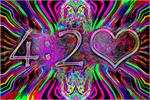 420 Neon - Non Flocked Blacklight Poster Image