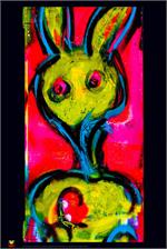 Periscope Bunny Mamma - Non Flocked Blacklight Poster Image