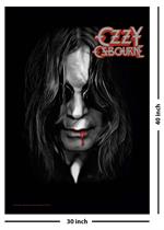 Ozzy Osbourne - Blood Lips Fabric Poster - dimensions