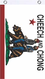 Cheech And Chong Cali Bear Fly Flag Image