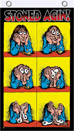 Stoned Agin by R Crumb Blacklight Reactive Fly Flag Image