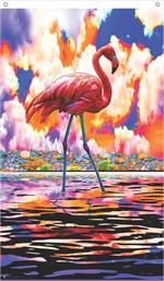 Flamingo Blacklight Reactive Fly Flag Image