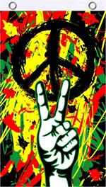 Peace Grafitti Fly Flag Image