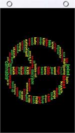 Rasta Peace Words Fly Flag