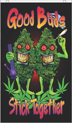Good Buds Stick Together Fly Flag Preview Product on Storefront Image