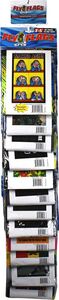 Fly Flags Blacklight Reactive Designs Assorted 12pc Clip Strip Display Image