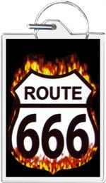 Route 666 Keychain Clear Image