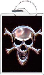 Skull & Crossbones Metallic Keychain Image