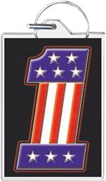 #1 Patriotic Keychain Clear Background Image