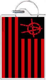 Anarchy Flag Keychain Clear Background Image