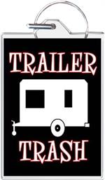 Trailer Trash Keychain Clear Background Image