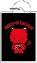 Hell-O Satan Keychain Clear Background Image