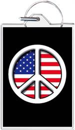 Peace Flag Keychain Clear Background Image
