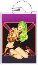 Tattoo Girl Keychain Clear Background Image