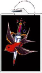 Bird & Dagger Keychain Clear Background Image