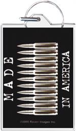Made In America - Bullets Keychain Clear Background Image