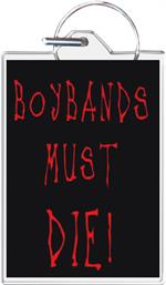 Boy Bands Must Die! Keychain Clear Background Image