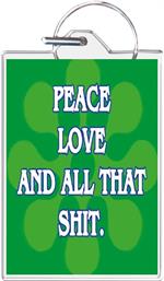Peace & Love Keychain Clear Background Image