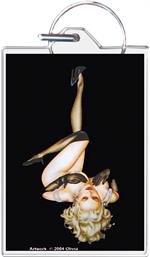 Bettie Page - Olivia Keychain Clear Background Image