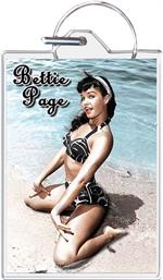 Bettie Page - Waves Keychain Clear Background Image