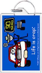 Life Is Crap - Speed Trap Keychain Clear Background Image