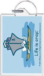 Life Is Crap - Ocean Kayak Keychain Clear Background Image