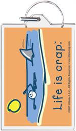 Life Is Crap - Swimming Keychain Clear Background Image