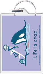Life Is Crap - Orca Keychain Clear Background Image