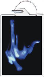 The Finger - David Wilhelm - Keyring Black Background Image