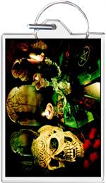 Sinner's Flames - By: Avelina Demoray - Keyring Black Background Image