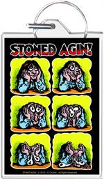 Stoned Agin - By: R. Crumb - Keyring Clear Background Image