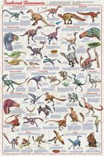 Feathered Dinosaurs 2 Educational Poster Image