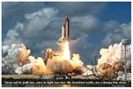 Space Shuttle Blastoff Educational Poster Image