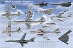 USAF Strategic Bombers Educational Poster Image