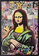 Mona Lisa Framed LED Neon Light Canvas Print - 24"x36" IMAGE