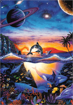 Postcard - Cosmic Water World Image