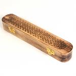Incense Box - Carved Wood with Net Filigree Image