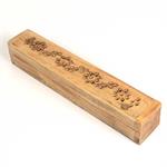 Wood Incense Box with Carved Design Image