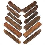 Assorted Teak Incense Boxes - Set of 12 Image