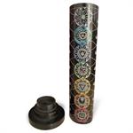 Soapstone Incense Tower Black Multi Chakra Design image