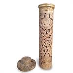 Soapstone Incense Tower Round Natural  IMAGE