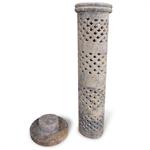 Soapstone Incense Tower Round White IMAGE