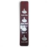 Soapstone Incense Ashcatcher - Red Middle Finger image