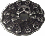 SKULLS ROUND INCENSE BURNER/ASHCATCHER