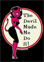 Postcard - The Devil Made Me Do It - Clearance - Min. 12 Per Style IMAGE