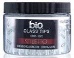 BIO Glass Stiletto Cross Top Medium Size  Glass Tips 10mm - 66 Count Image