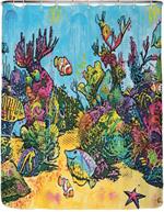 Shower Swag Coral Reef by Dean Russo Shower Curtain Image