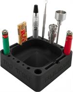 Pulsar Square Silicone Tap Tray Ashtray - Black