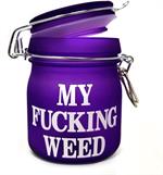 Neon Purple - My Fucking Weed Stash Jar - 5oz Image
